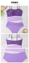 Purple Gradient Waist Simple Design Swimwear