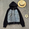 Korean Style Drawstring Denim Hooded Jacket