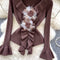 Ruffled Collar 3D Flower Knitwear