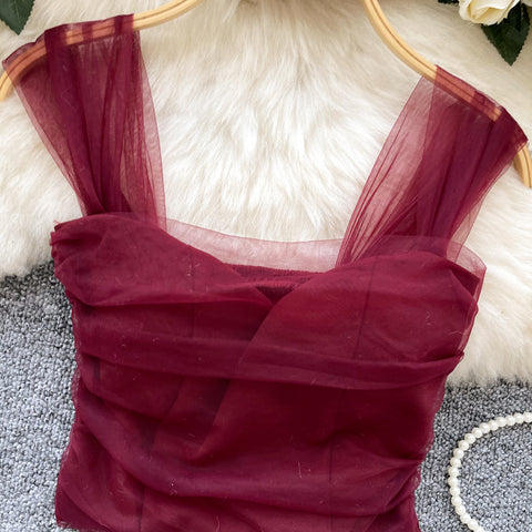 Fairy Mesh Padded Camisole Top