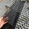 Houndstooth Mesh Patchwork Coat Dress