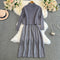 Vest&Slim-fit Dress Knitted 2Pcs