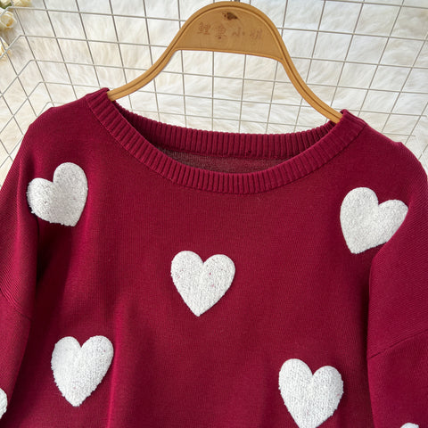 Embroidered Sweater & Trousers Knit 2Pcs