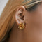 French Irregular Design Flower Earrings