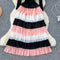 Niche Knitted Patchwork Cake Dress