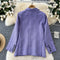 Korean Style V-neck Purple Blazer