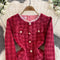 High-end Plaid Tweed Patchwork Dress