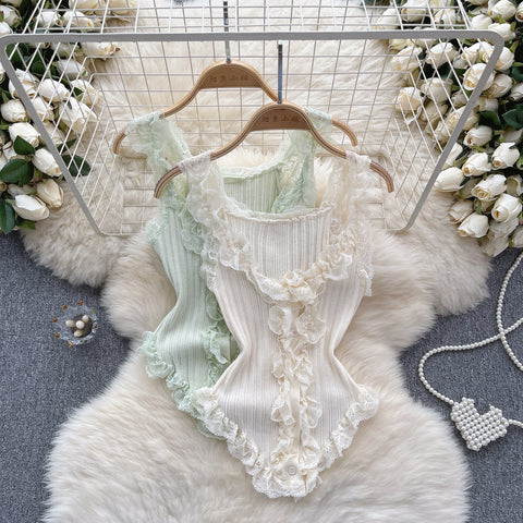 Sweetie Lace Trim Camisole Top
