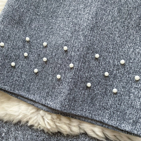 Beaded Blazer&Skirt Embroidered Lace 2Pcs