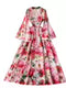 Delicate V-neck Floral Printed Dress