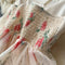 Rhinestone Studded Fringed Chiffon Dress