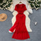 Premium V-neck Ruffled Fishtail Dress