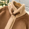 Suede Patchwork Thickened Coat