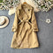 Korean Style V-neck Lapeled Coat