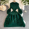 High-end 3d Ruffled Lace-up Dress