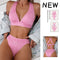 Solid Color Bikini Strappy Premium Swimwear