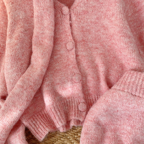 Cardigan&Skirt&Scarf Soft Knitted 3Pcs