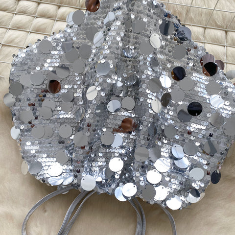 Halter Top&Skirt Sequined 2Pcs