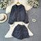 Hooded Jacket&Shorts Loose 2Pcs