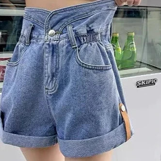 Loose Denim Shirts with Belt