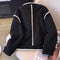 Thermal Black Rocker Fleece Cotton Jacket