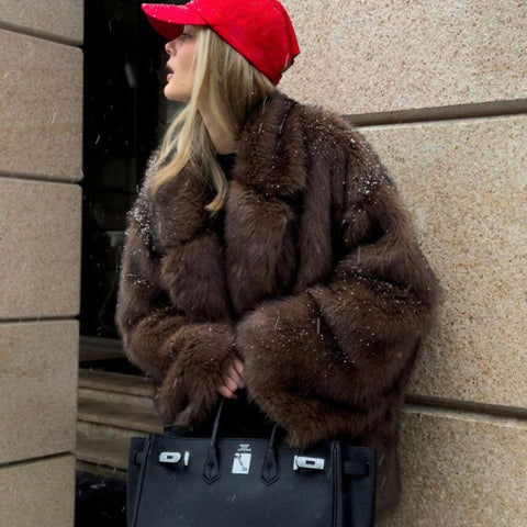 Fluffy Faux Fur Thermal Coat