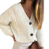 Bright Color Twisted Thick Thread Cardigan