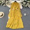 Vintage Pleated Chiffon Halter Dress