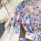 French Style Floral Shirt Dress