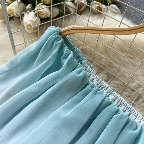 Off-shoulder Ruffled Floral Chiffon Dress