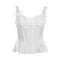 Sweetie Bow Lace-up White Camisole