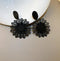 Mori Black Flower Elegant Earrings