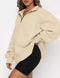 Pullover Loose-fit Zipped Sweatshirt