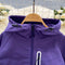 Color Blocking Drawstring Hooded Jacket