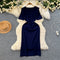 Niche Doll Collar Knitted Dress