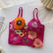 3D Colorful Flower Studded Camisole