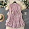 Fairy Hollow-knitted Ruffled Dress