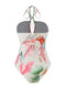 Digital printed  Halter Swimsuit