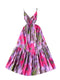Tie-dye Printed Ruffled Slip Dress
