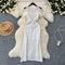 Premium Round Collar Knitted Vest Dress