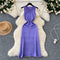 Premium Round Collar Knitted Vest Dress