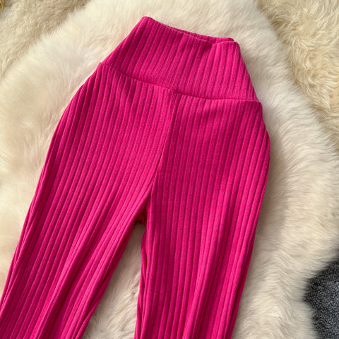 Niche Tip-striped Elastic Yoga Pants