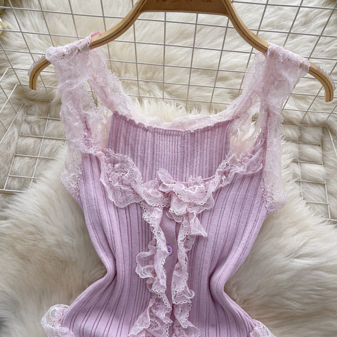 Sweetie Lace Trim Camisole Top