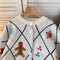 Cartoon Embroidered Loose-fit Cardigan