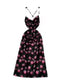 French Style Pink Floral Slip Dress