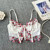 Fairy Colorful Floral Embroidered Camisole