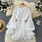 PU Vest&Sweetie Lace Shirt 2Pcs