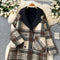 Two-sided Wearable Thickened Plaid Coat