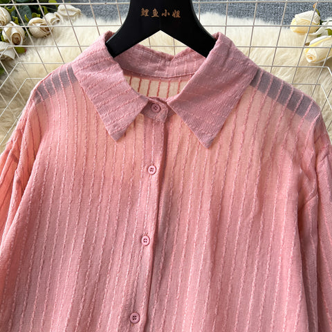 Loose Shirt&Wide-leg Shorts 2Pcs
