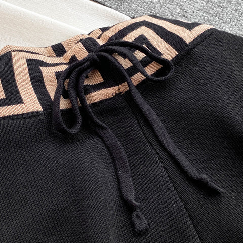 Zipped Cardigan&Trousers Jacquard 2Pcs